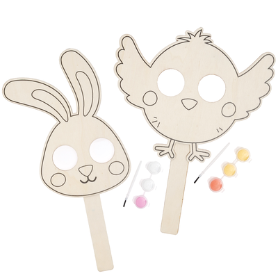 Paint Your Own Easter Wooden Masks Bundle image number 1