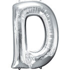 34 Inch Silver Letter D Helium Balloon image number 1