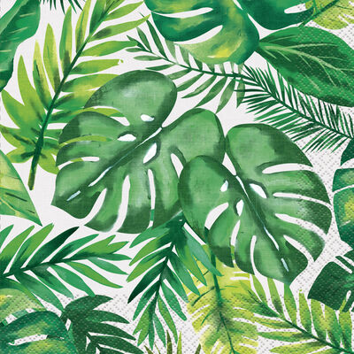 Tropical Palm Paper Napkins - 16 Pack image number 1