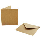 20 Small Kraft Cards and Envelopes - 9cm image number 3