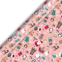Pink Little Helpers Gift Wrap 8m