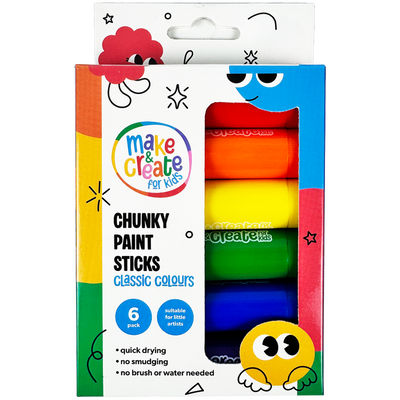 Chunky Paint Sticks: Pack of 6 image number 1