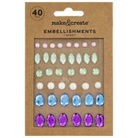Assorted Teardrops Gem Stickers: Pack of 40
