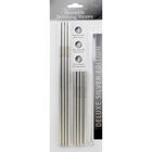 Silver Stainless Steel Reusable Drinking Straws - 8 Pack image number 1