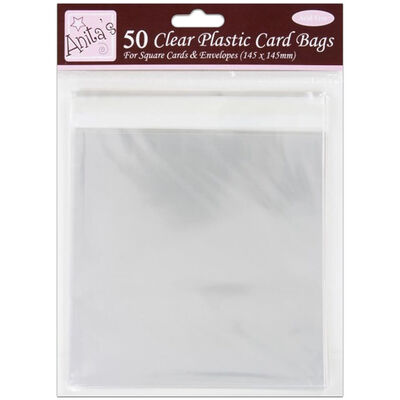 Square Clear Craft Bags: Pack of 50 image number 1