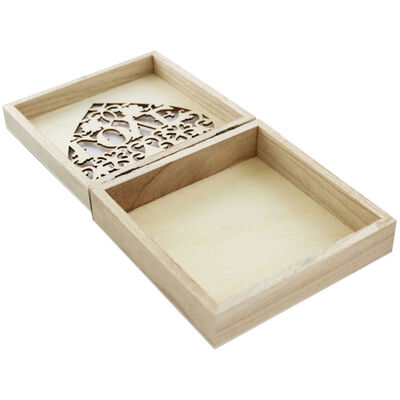 Love Die Cut Wooden Box image number 3