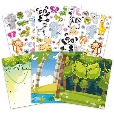 Reusable Sticker Book: Jungle Scenes image number 2