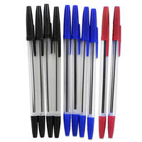 Works Essentials Assorted Coloured Ballpoint Pens: Pack of 10