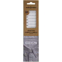 Iron-on Fabric Name Labels: Pack of 20