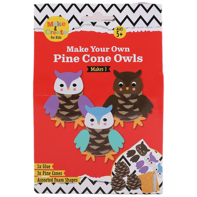 Make Your Own Pine Cone Owls: Pack of 3 image number 1