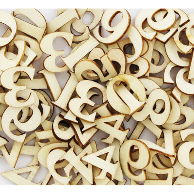 Natural Wooden Numbers: Pack of 150 From 1.00 GBP