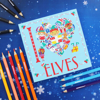 I Heart Elves Colouring Book image number 2
