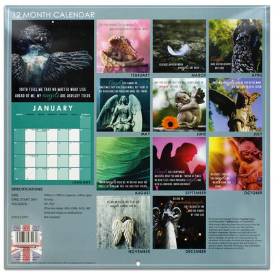Guardian Angels 2022 Square Calendar and Diary Set image number 4