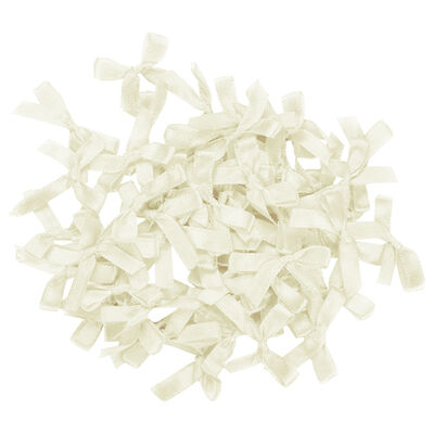 White Ribbon Bows: Pack of 60 image number 1