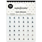 Silver Teardrop Gem Stickers: Pack of 36 image number 1