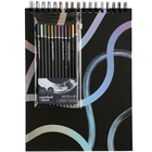 Crawford & Black Drawing Black Paper Pad Sketch Set: Pack of 13 image number 1