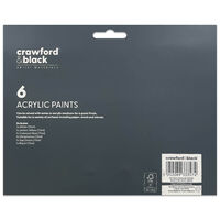 Crawford & Black Acrylic Paints: Pack of 6