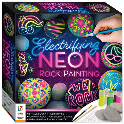 Electrifying Neon Rock Painting image number 1