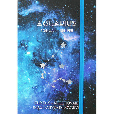 Zodiac Collection Aquarius Lined Notebook image number 1
