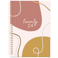 A5 2024 Day a Page Diary: Abstract