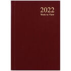 A6 Red 2022 Week to View Diary image number 1
