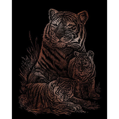 Tiger And Cubs Engraving Art image number 2