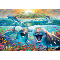 Happy Dolphins 500 Piece Jigsaw Puzzle
