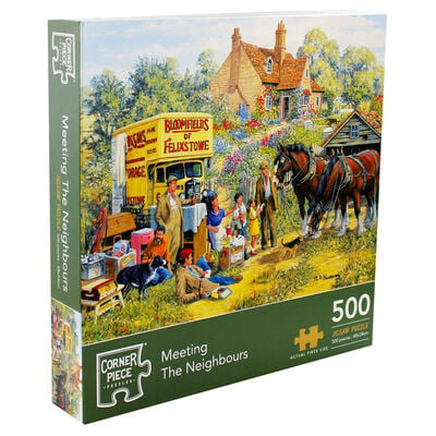 Meeting the Neighbours 500 Piece Jigsaw Puzzle image number 1