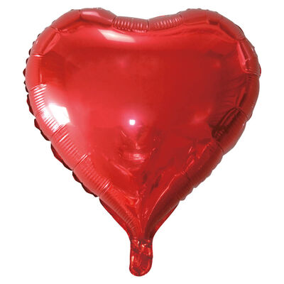 18 Inch Red Heart Helium Balloon image number 1
