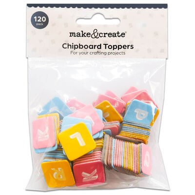 Happy Birthday Chipboard Letter Tiles: Pack of 120 image number 1