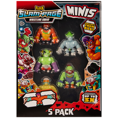 Slam-page Mini Stretchy Wrestlers: Pack of 5 image number 1