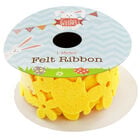 Yellow 1m Felt Easter Bunny Ribbon image number 1