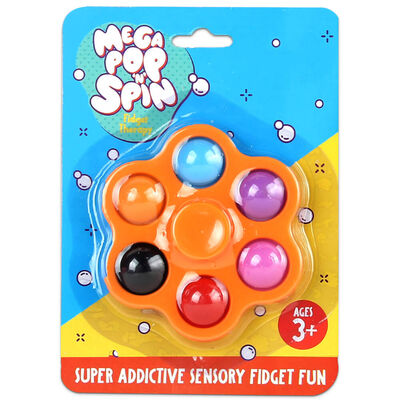Mega Pop ‘N’ Spin Bubble Popping Fidget Game: Assorted image number 2