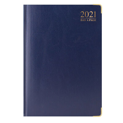 A4 Blue Luxury 2021 Day a Page Diary image number 1