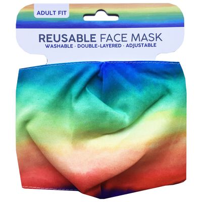 Rainbow Ombre Reusable Face Mask image number 1