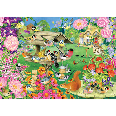 The Bird Table 500 Piece Jigsaw Puzzle image number 2