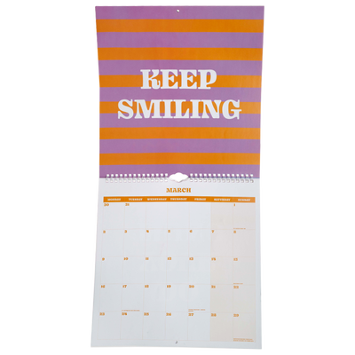 2026 Happy Vibes Square Calendar image number 3