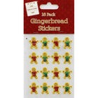Gingerbread Glitter Stickers - 16 Pack image number 1