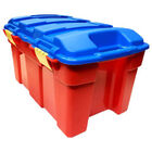 40 Litre Mixed Colour Plastic Storage Box with Clip on Lid image number 2