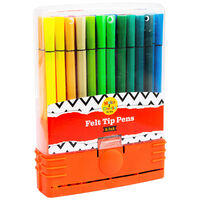 Coloured Felt Tip Pens: Pack of 36