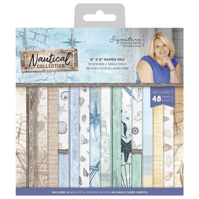 Crafters Companion Nautical Collection Paper Pad - 6x6 Inch image number 1