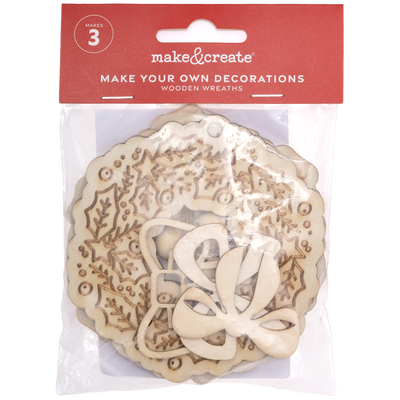 Make Your Own Wooden Wreath Kit: Pack of 3 image number 3