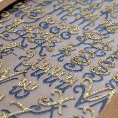 Gold & Black Script Stickers: Pack of 170 image number 2