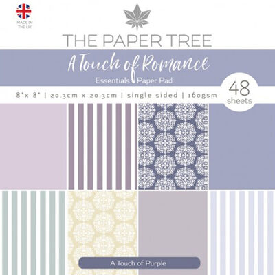 A Touch Of Romance Purple Essentials Paper Pad - 8x8 Inch image number 1