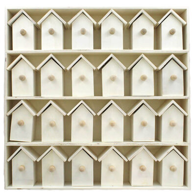 Christmas Wooden Mini House Advent Calendar image number 1