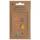 Metal Fruit Charms: Pack of 6 image number 3