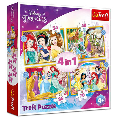 Disney Princess 4-In-1 Jigsaw Puzzle Set image number 1