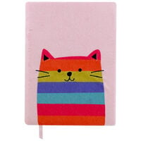 Cute Crew A5 Plush Cat Notebook