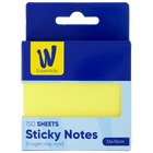 Works Essentials Yellow Sticky Notes: Pack of 150 image number 1