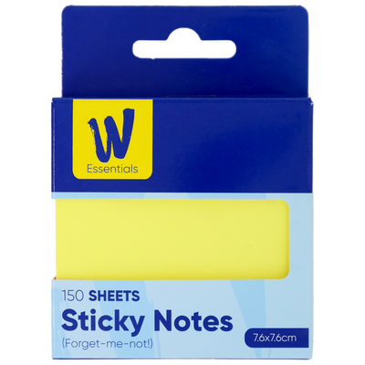 Works Essentials Yellow Sticky Notes: Pack of 150 image number 1